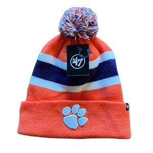 47 Brand Orange and Blue Striped Beanie